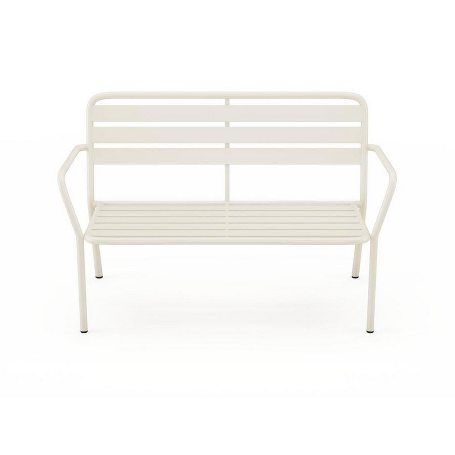 Vente-unique Banc de jardin en métal - Beige - MIRMANDE de MYLIA  