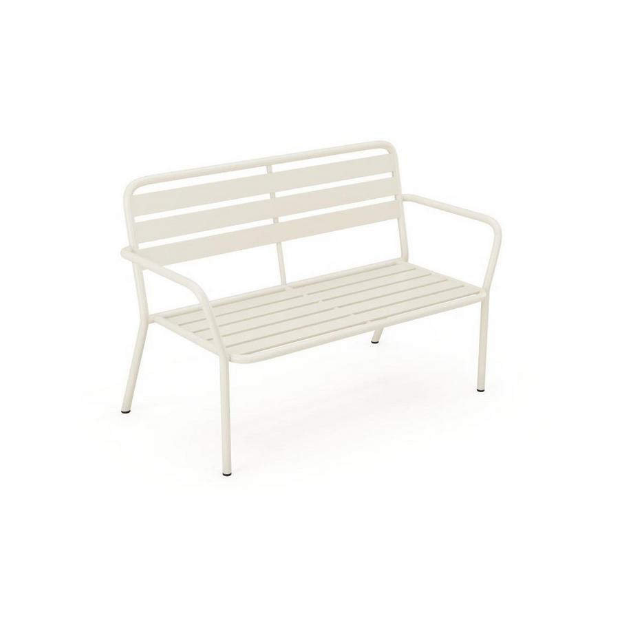 Banc de jardin en métal - Beige - MIRMANDE de MYLIA