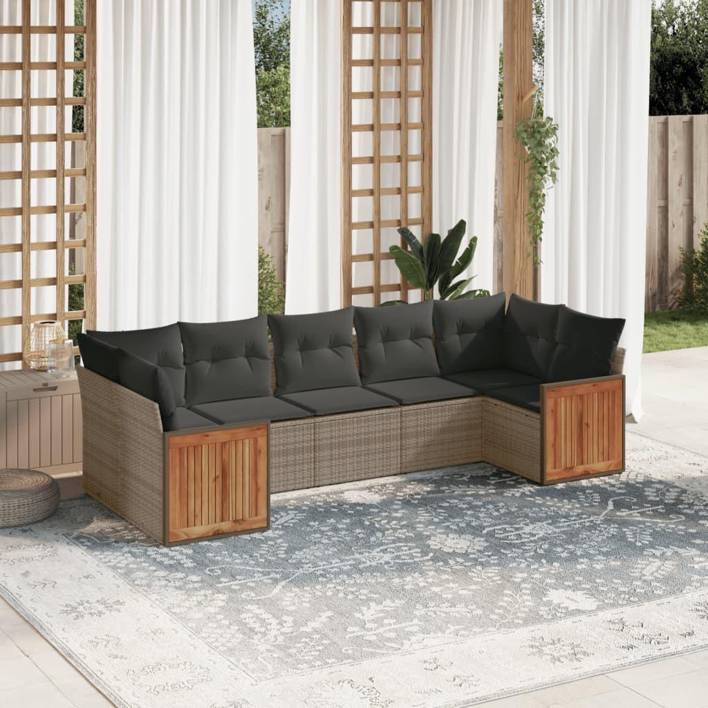 VidaXL set divano da giardino Polirattan  