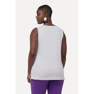 Ulla Popken  Pima Cotton-Top, A-Linie, Rundhals, ärmellos 