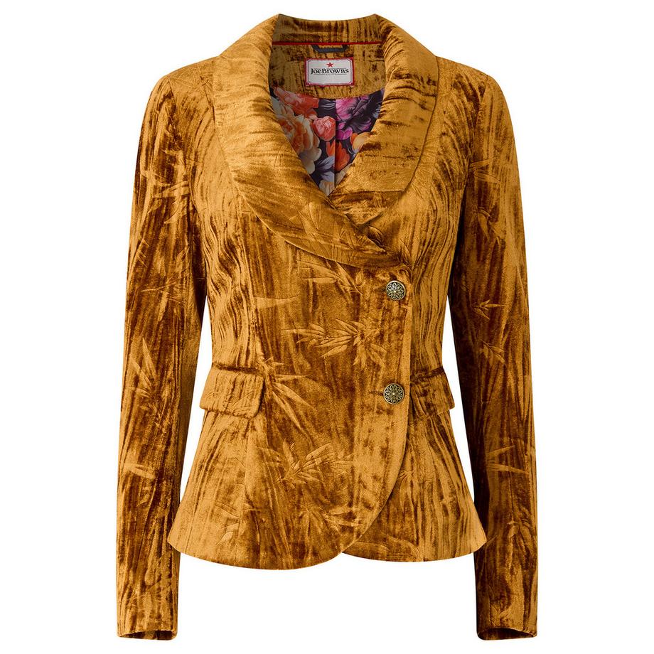 Joe Browns Veloursjacke Blättermuster  