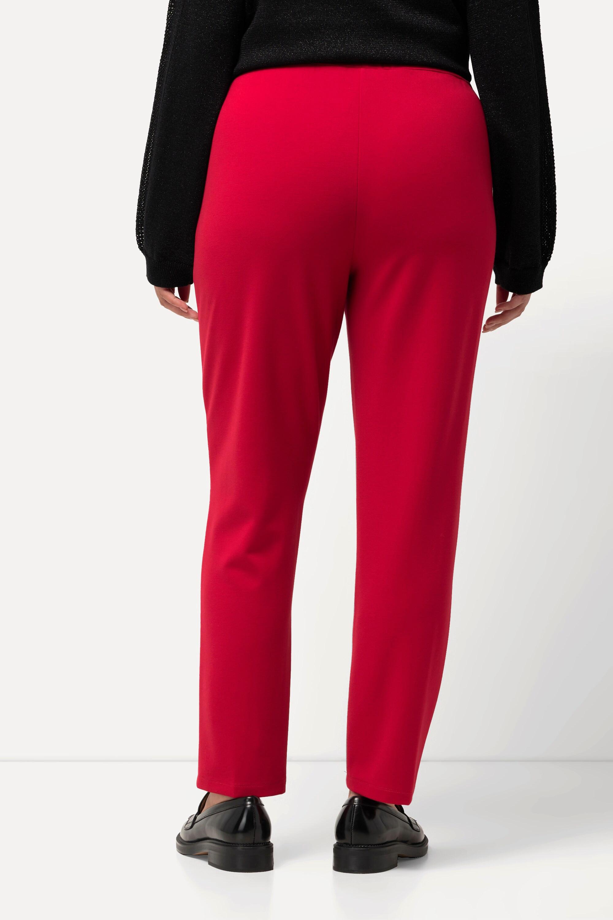 Ulla Popken  Pantalon en jersey, avec plis. Jambe carotte et taille élastique. 