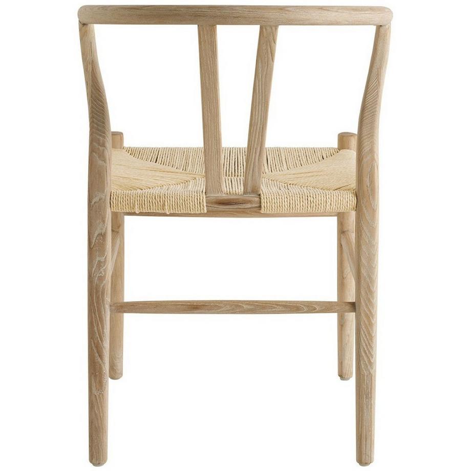 Blanc d'Ivoire Chaise de salle à manger Njord frêne blanchi  