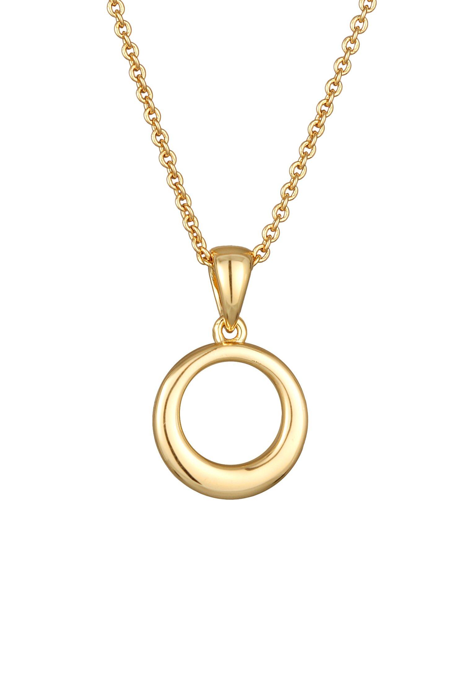 Elli  Collier Kreis Rund Kristalle Farbe Gold Für Damen 