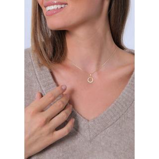 Elli  Collier Kreis Rund Kristalle Farbe Gold Für Damen 