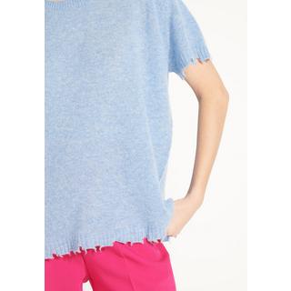 Studio Cashmere8  AVA 6 T-Shirt Rundhalsausschnitt -100% Kaschmir déjaugé 