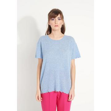 AVA 6 T shirt girocollo -100% cashmere déjaugé