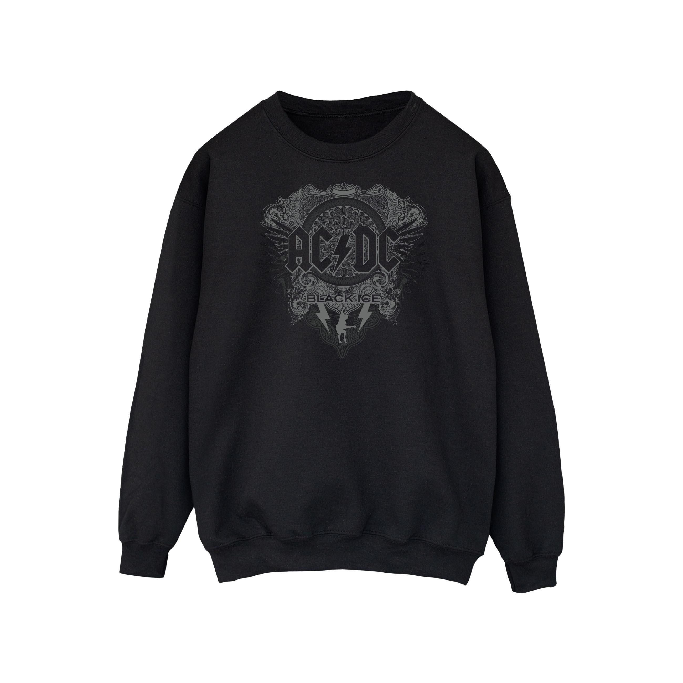 Image of Acdc Black Ice Boyfriend Fit Sweatshirt Herren Schwarz S