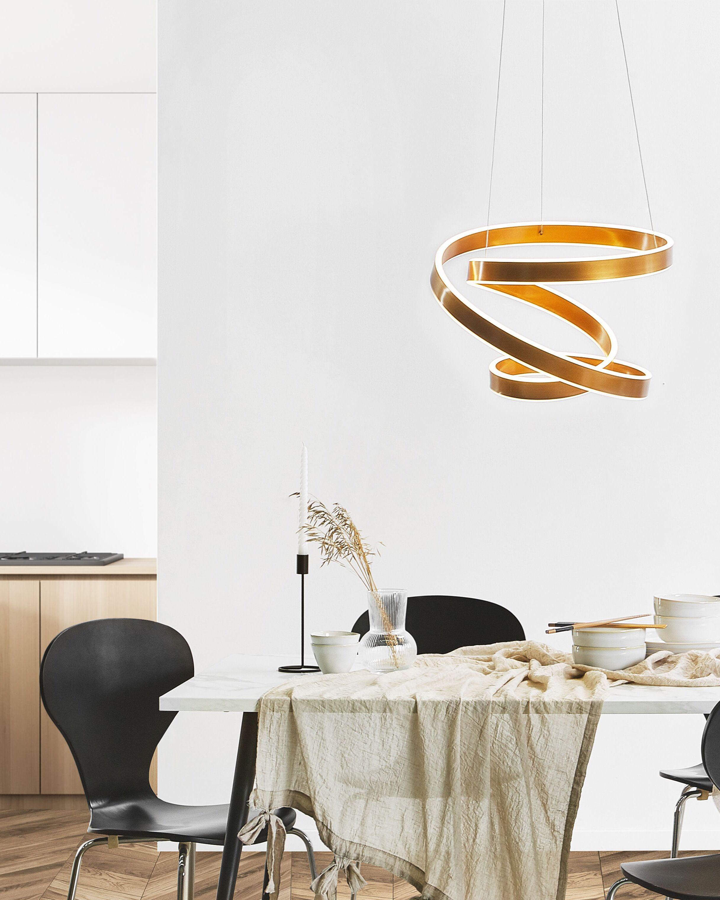 Beliani Lampe suspension en Aluminium Moderne WANLI  