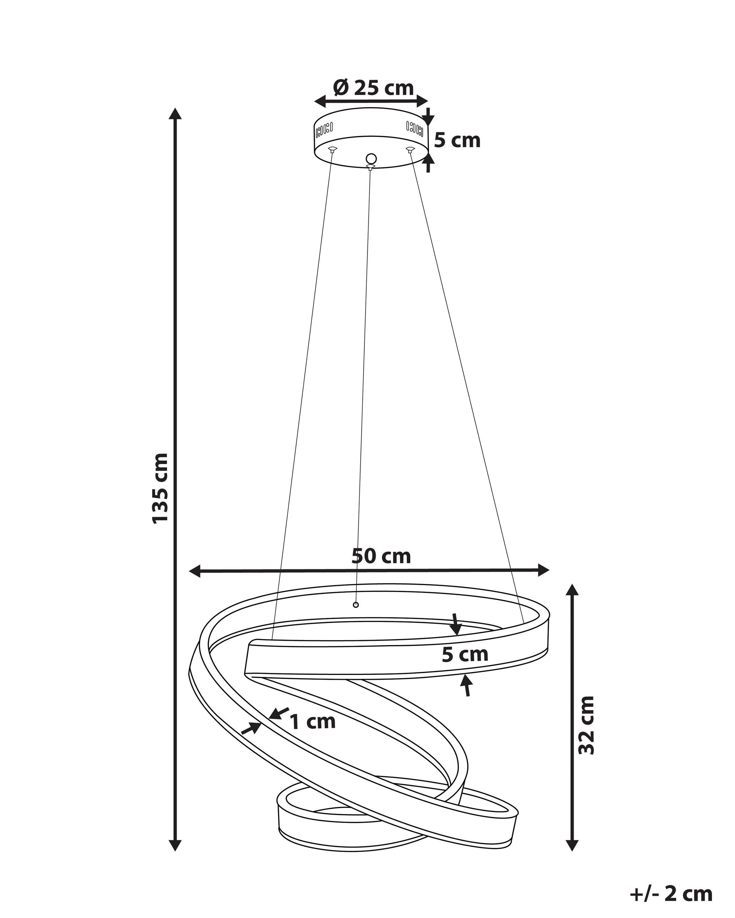 Beliani Lampe suspension en Aluminium Moderne WANLI  