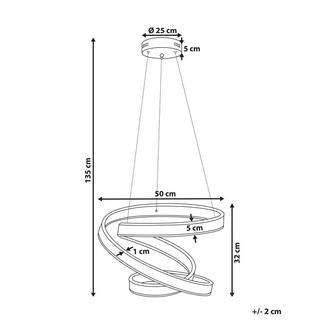 Beliani Lampe suspension en Aluminium Moderne WANLI  