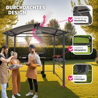 Tectake Abri pour barbecue Asado 2,4x1,5x2,34m  