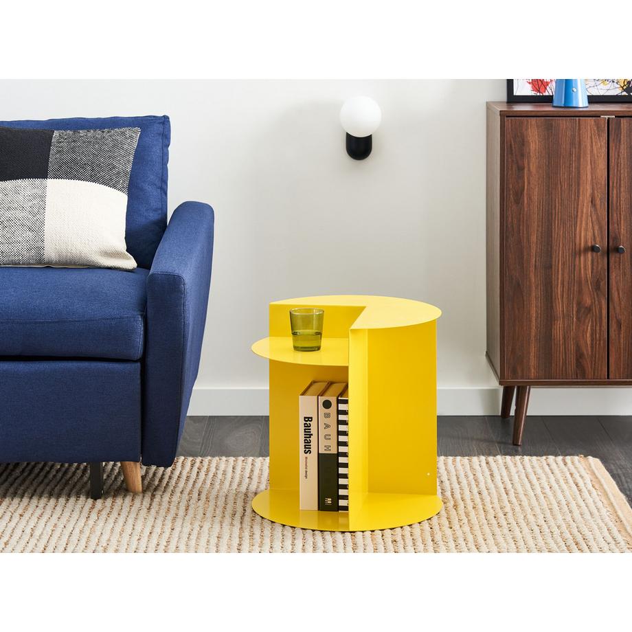 Beliani Table d'appoint en Métal Industriel TAGGART  