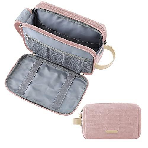 Image of Kulturtasche, Reisetasche Kosmetiktasche Mit Doppelter Reißverschlussöffnung, Großer Stauraum, 5l Unisex Pink ONE SIZE