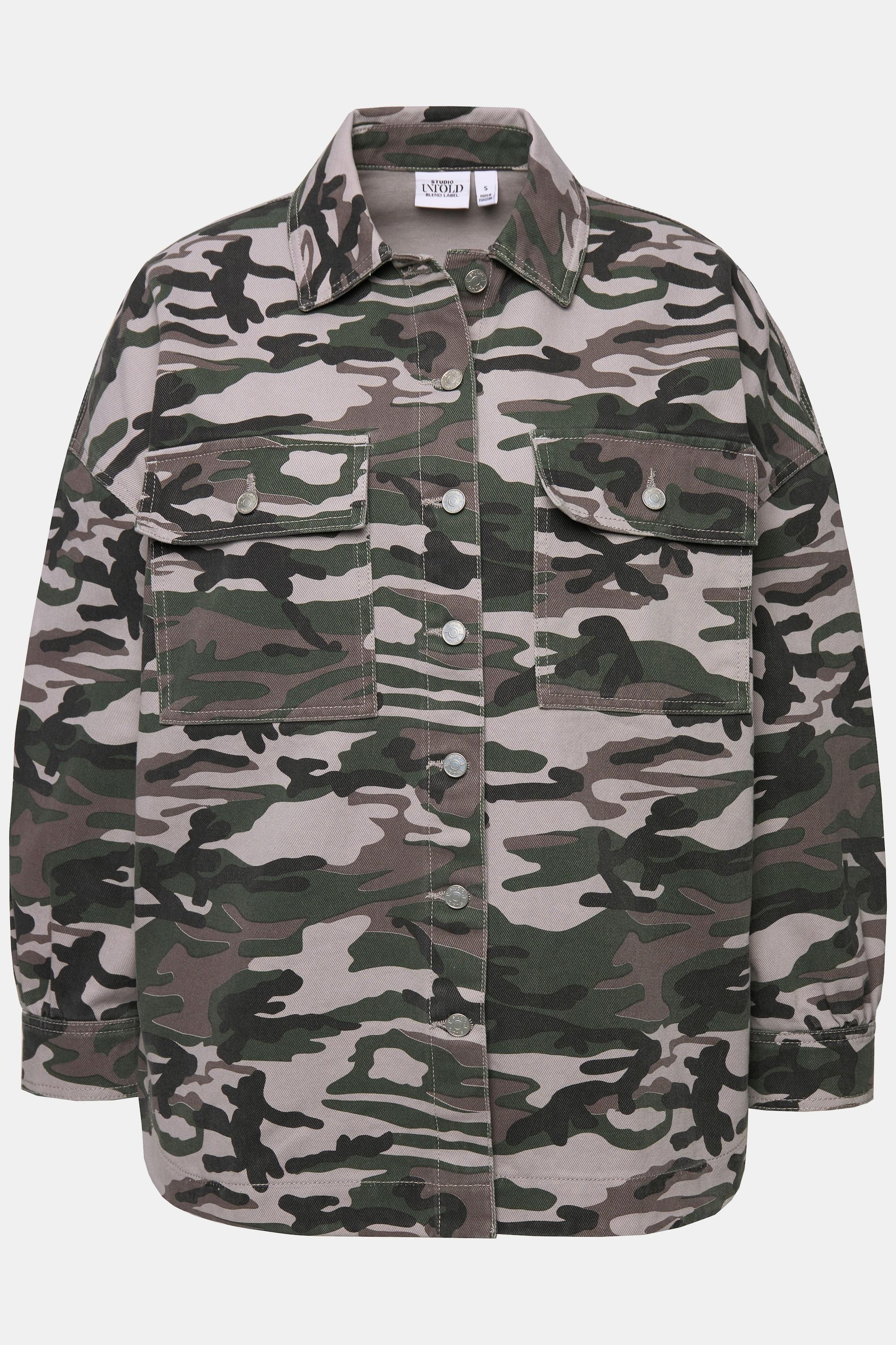 Studio Untold  Chemise oversized à motif camouflage - modèle unisexe 