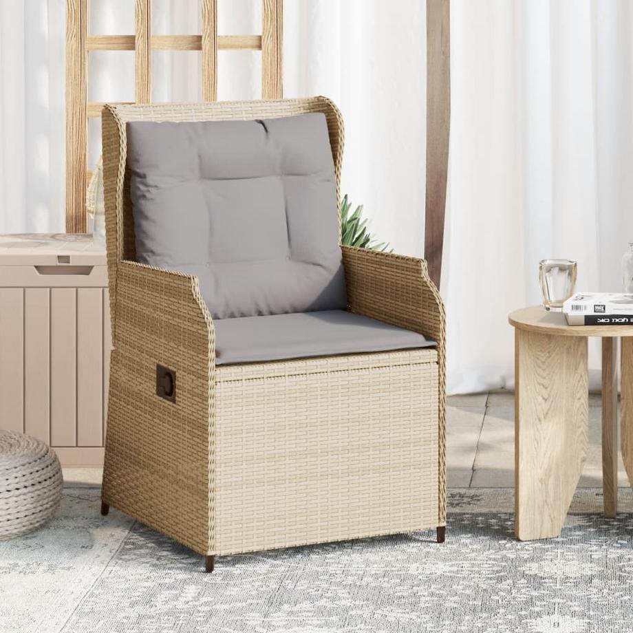 VidaXL sedia reclinabile da giardino Polirattan  