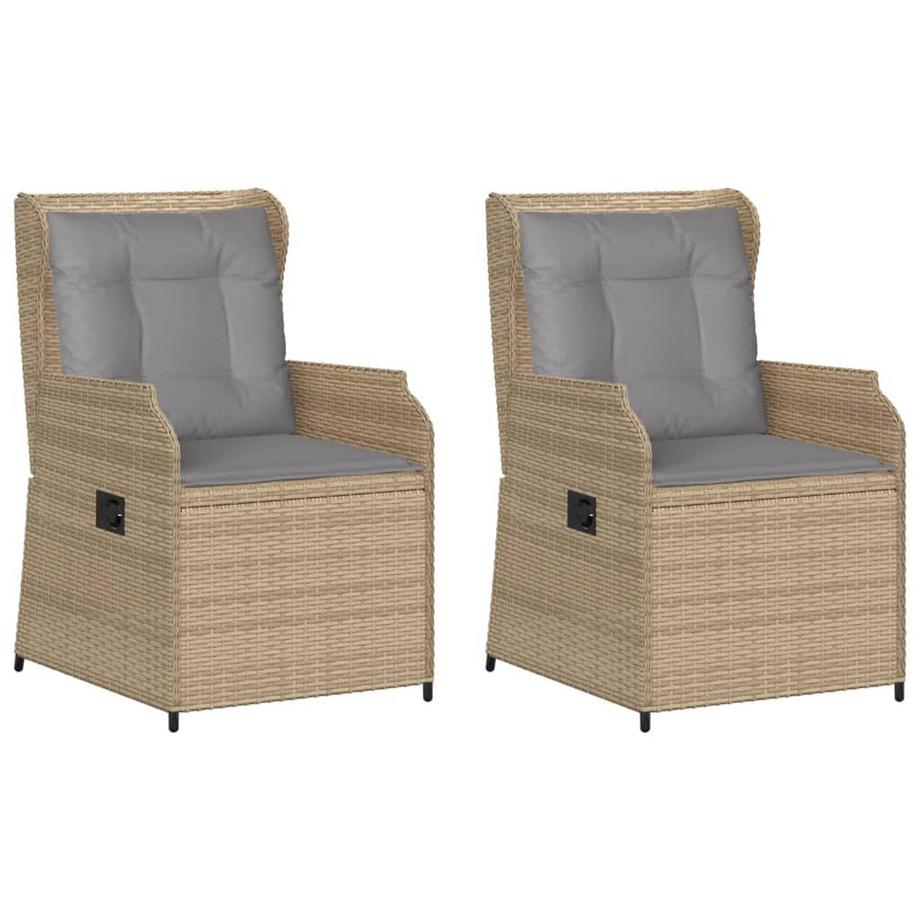 Chaise de jardin inclinable rotin synthétique