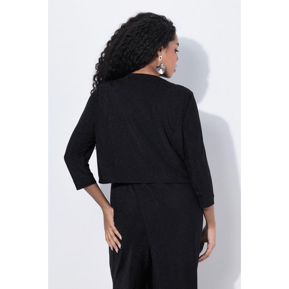 Ulla Popken Veste boléro Boxy Pailletée Col Rond  