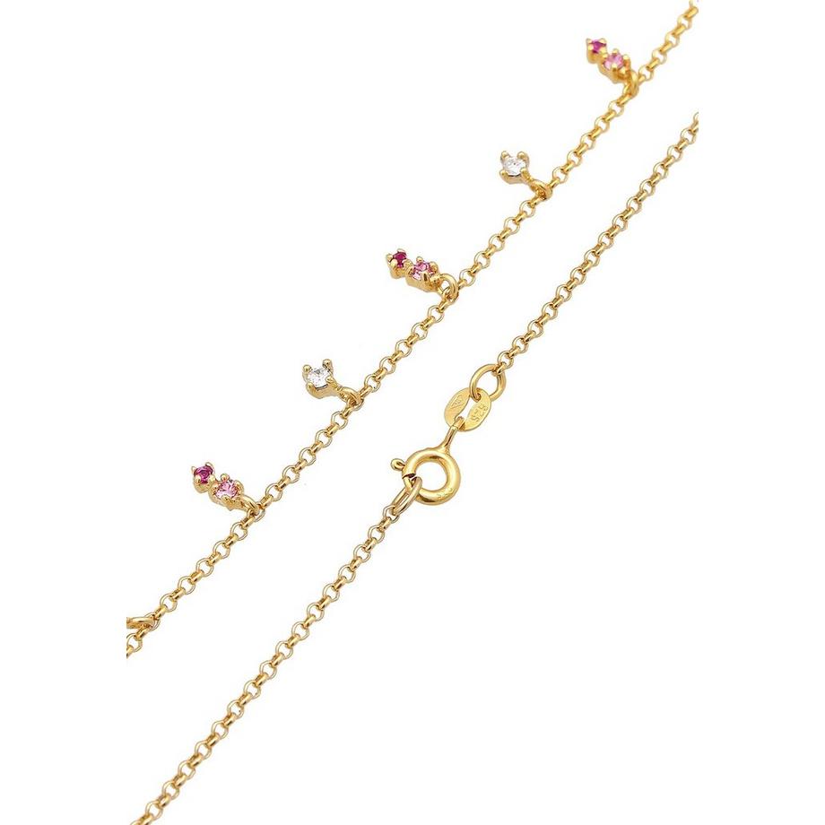 Elli  Halskette Kristall Pink 