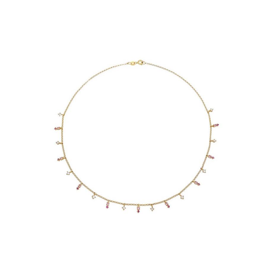 Halskette Kristall Pink