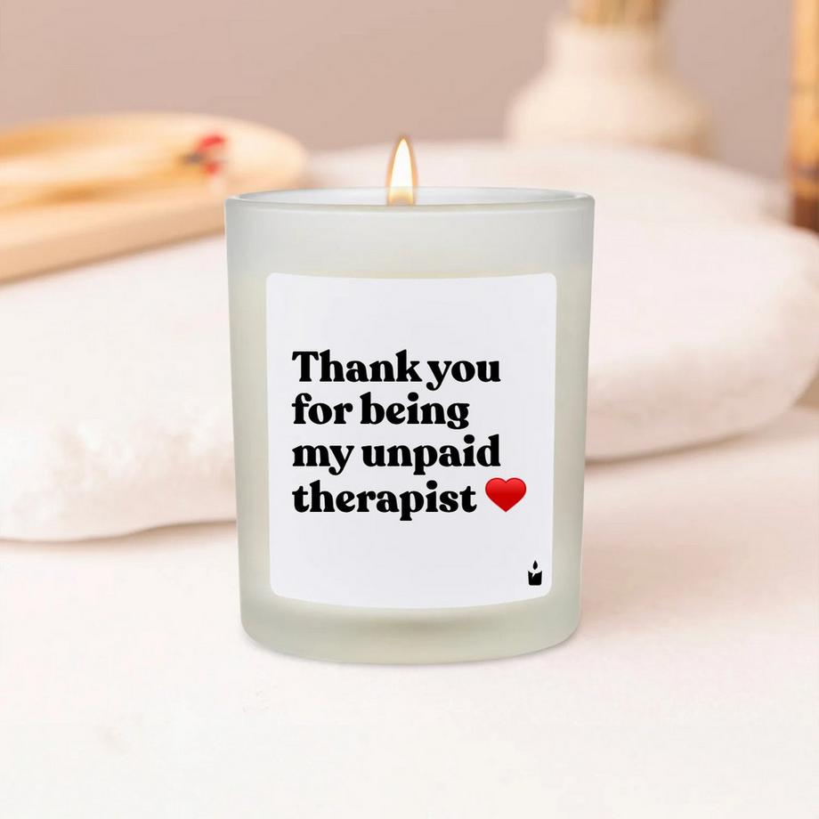 CandleHand Duftkerze Flowery Thank you for being my unpaid therapist  