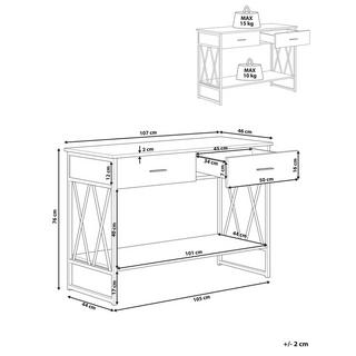 Beliani Console en Panneau de particules de bois Industriel AYDEN  