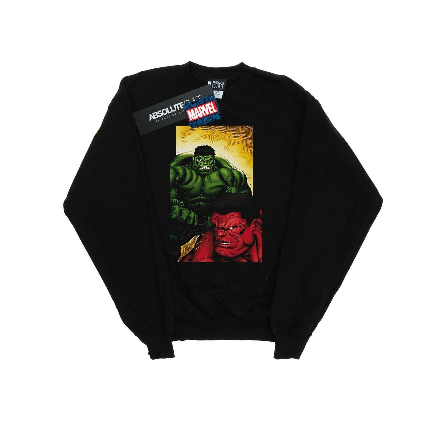 Image of Red Hulk Vs Green Hulk Sweatshirt Herren Schwarz 5XL