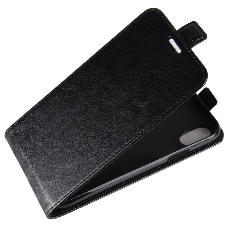 Cover-Discount  iPhone Xs / X - Leder Flip Case Mit Fotofach Vertikal 