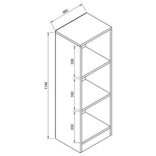 VCM Holz Aufbewahrung Stand Regal Bücherregal Deko Bücher Standregal Dilos S 3-fach  