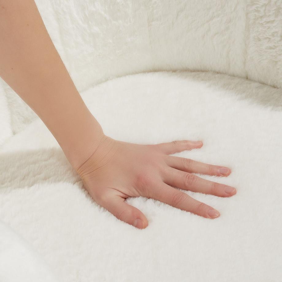 Tectake Fauteuil STELLA dossier en forme de fleur  