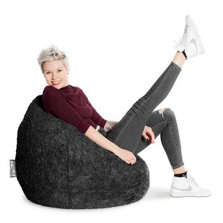 Sitting Point Sitzsack BeanBag Fluffy XL, schwarz  