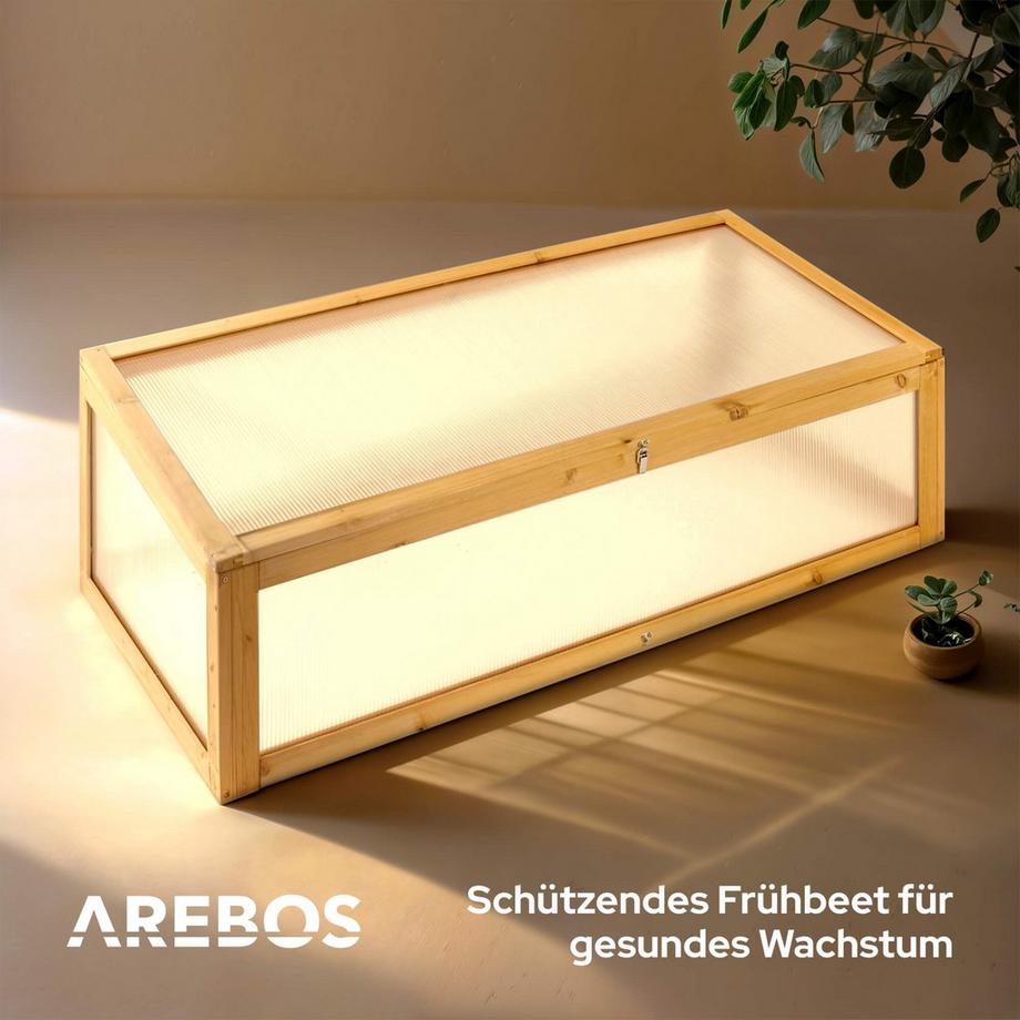 Arebos Letto rialzato con telaio freddo Attacco per fioriera  