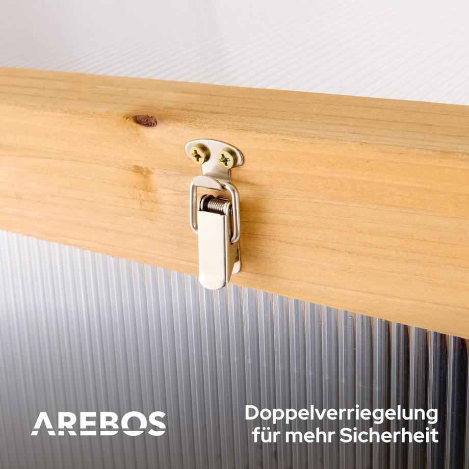 Arebos Letto rialzato con telaio freddo Attacco per fioriera  