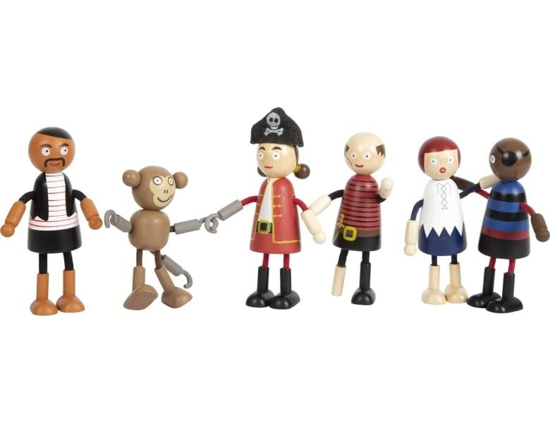 small foot  Biegepuppen Piraten Figuren (6Teile) 