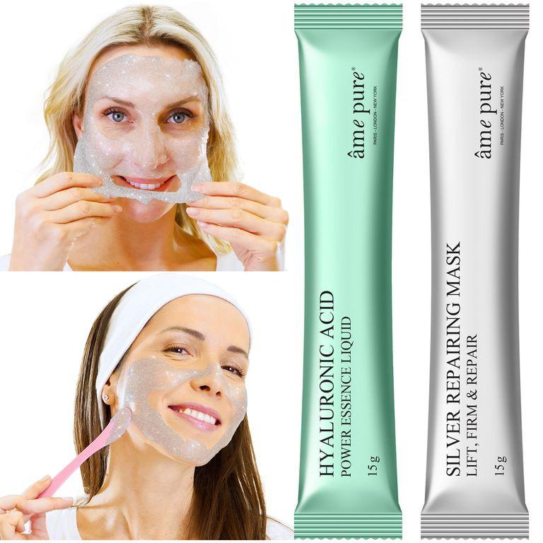 âme pure  Jelly Glow Rubber Mask - Smooth & Glow Mix: Hyaluron Feuchtigkeits Gesichtsmasken 