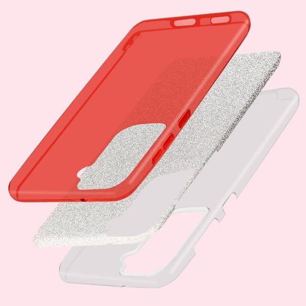 Avizar  Cover Paillette Galaxy S22 Plus Rossa 