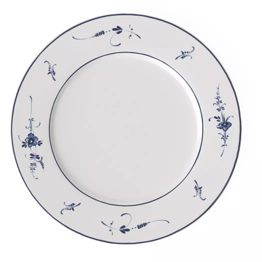 Villeroy & Boch Pizzateller "Platzteller Vieux Luxembourg ø 30,5 cm weiß-blau"