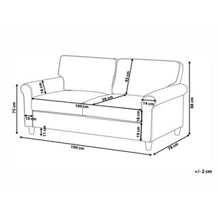 Beliani 3 Sitzer Sofa aus Samtstoff Retro RONNEBY  