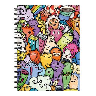 Biella Agenda scolaire mydiary Wire-O 3½ jours par page, Comic  