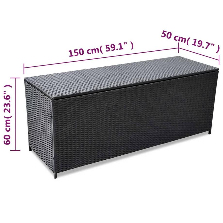VidaXL Garten-aufbewahrungsbox poly-rattan  