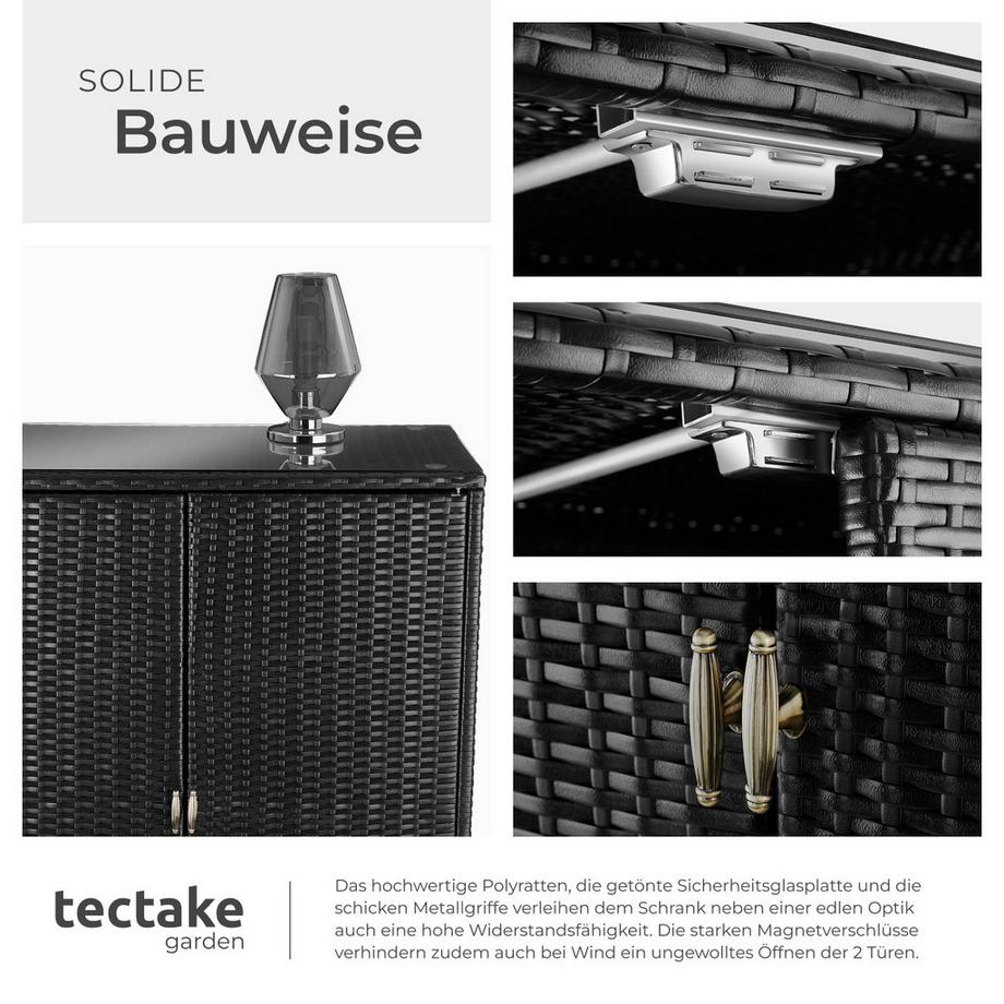 Tectake  Armoire de jardin en aluminium Monza résistant aux intempéries et aux UV 