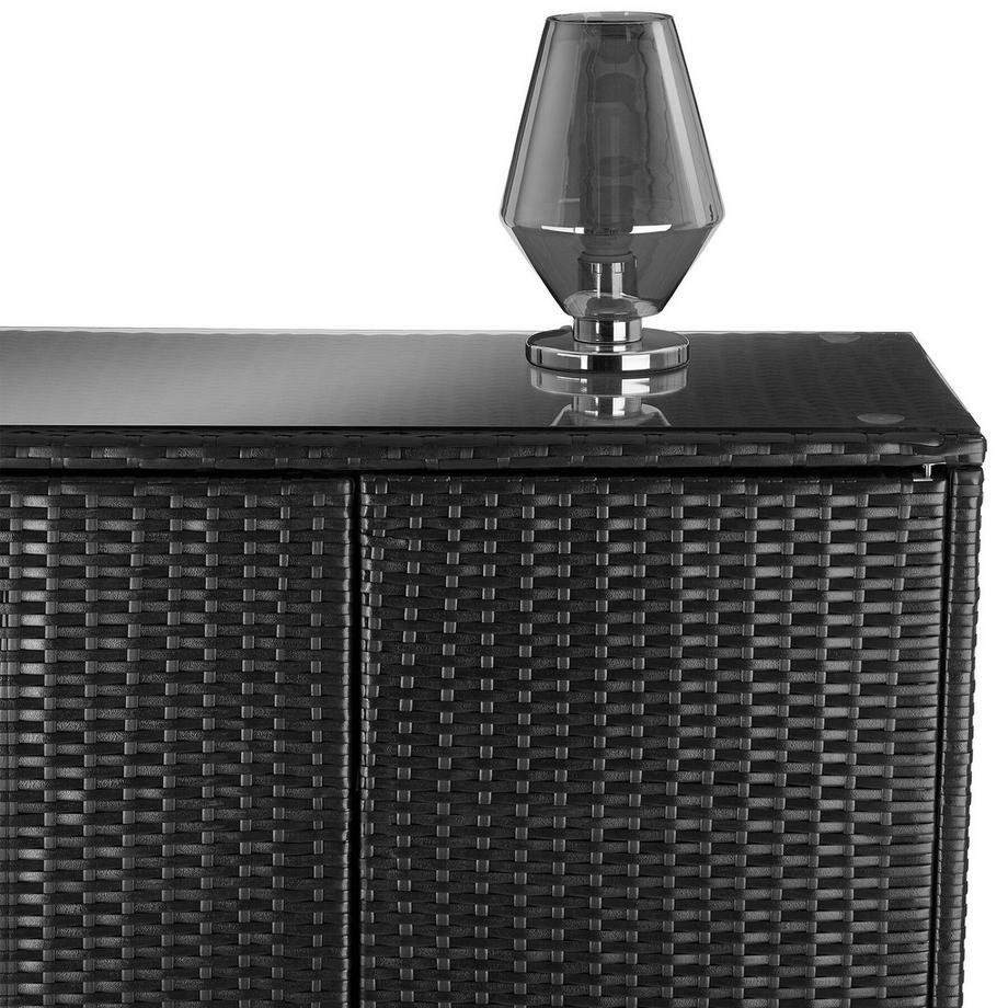 Tectake  Armoire de jardin en aluminium Monza résistant aux intempéries et aux UV 