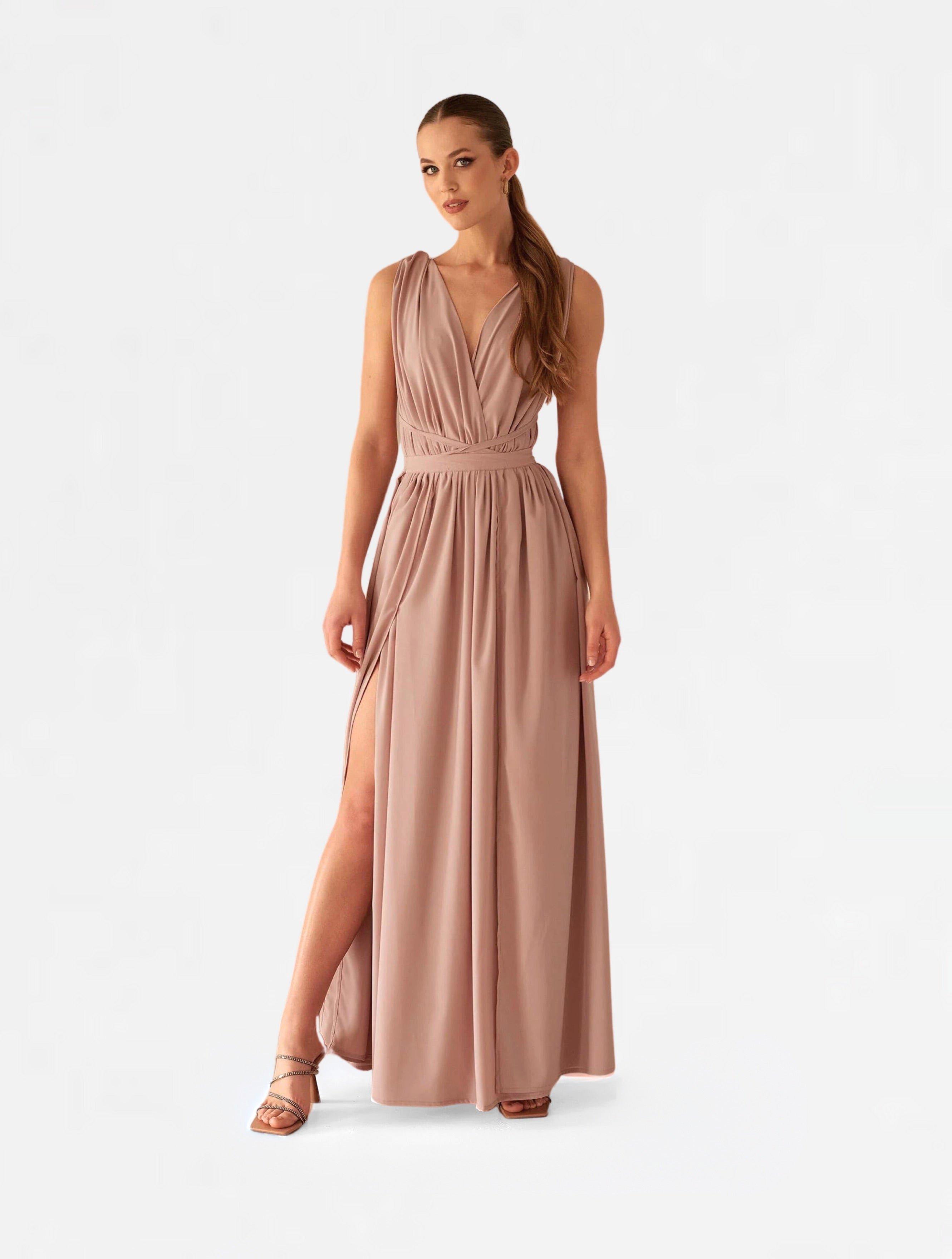 Image of Cara Maxi Kleid Damen Puderrosa XS