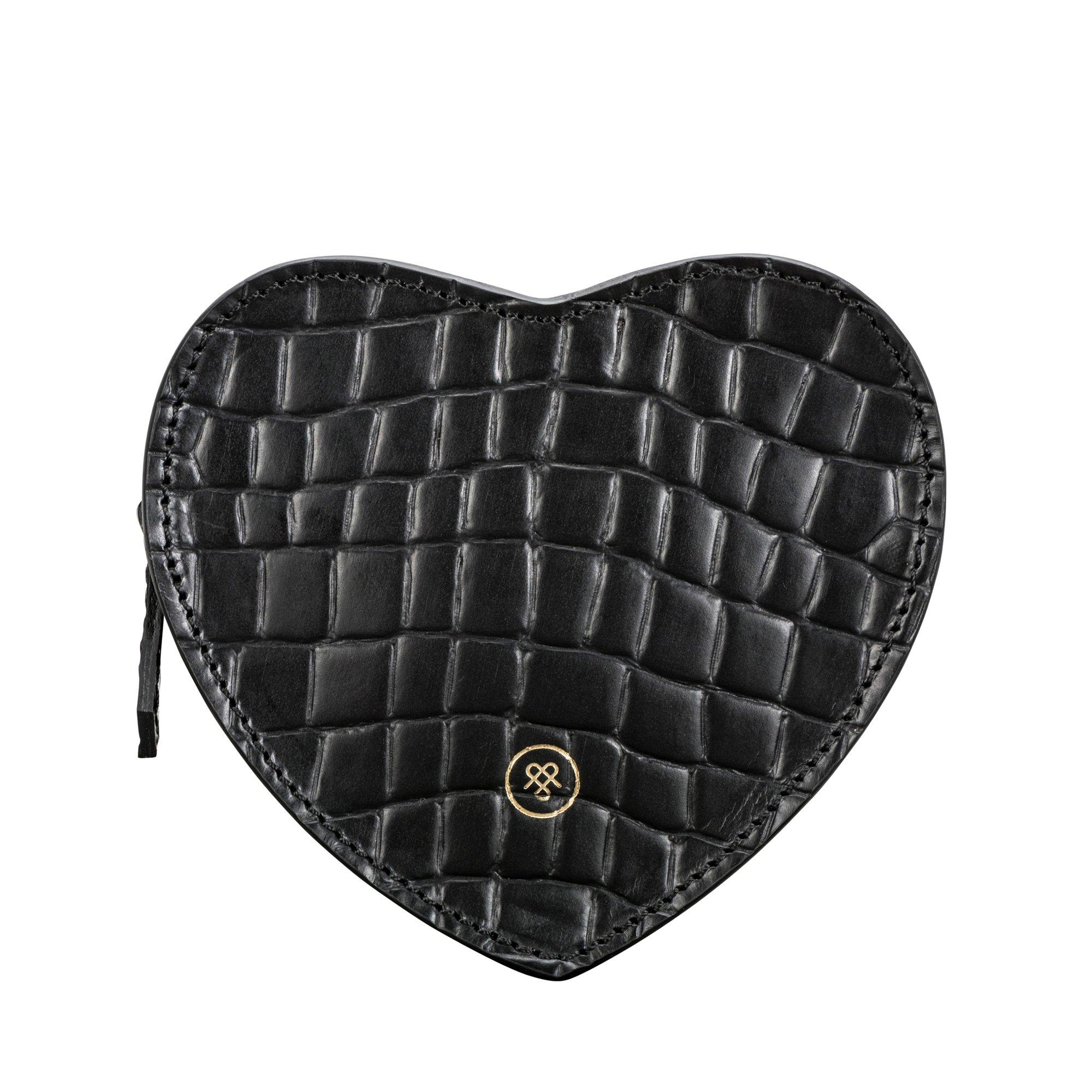 Maxwell Scott  Le MirabellaL Croco Pochette coeur en cuir croco 