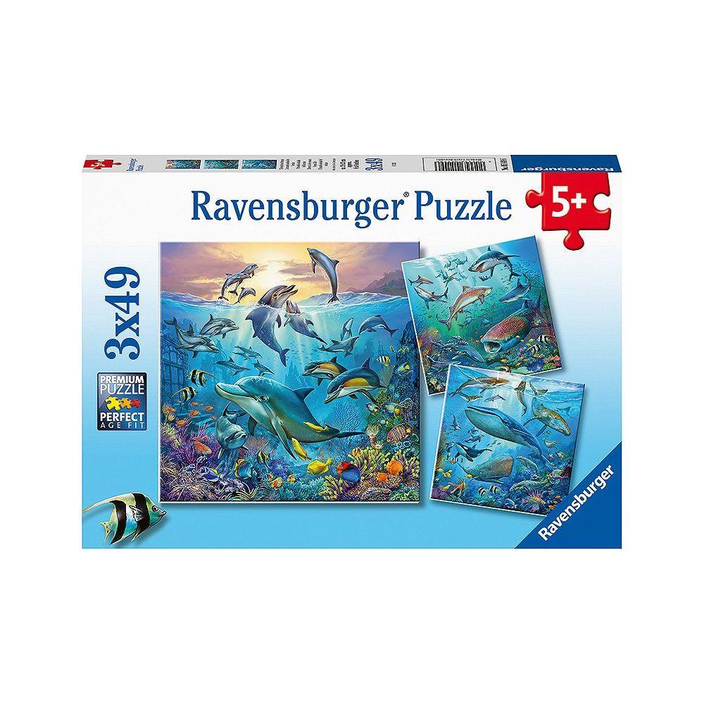 Ravensburger  Ravensburger Kinderpuzzel 3x49 stukjes Dieren in de oceaan 