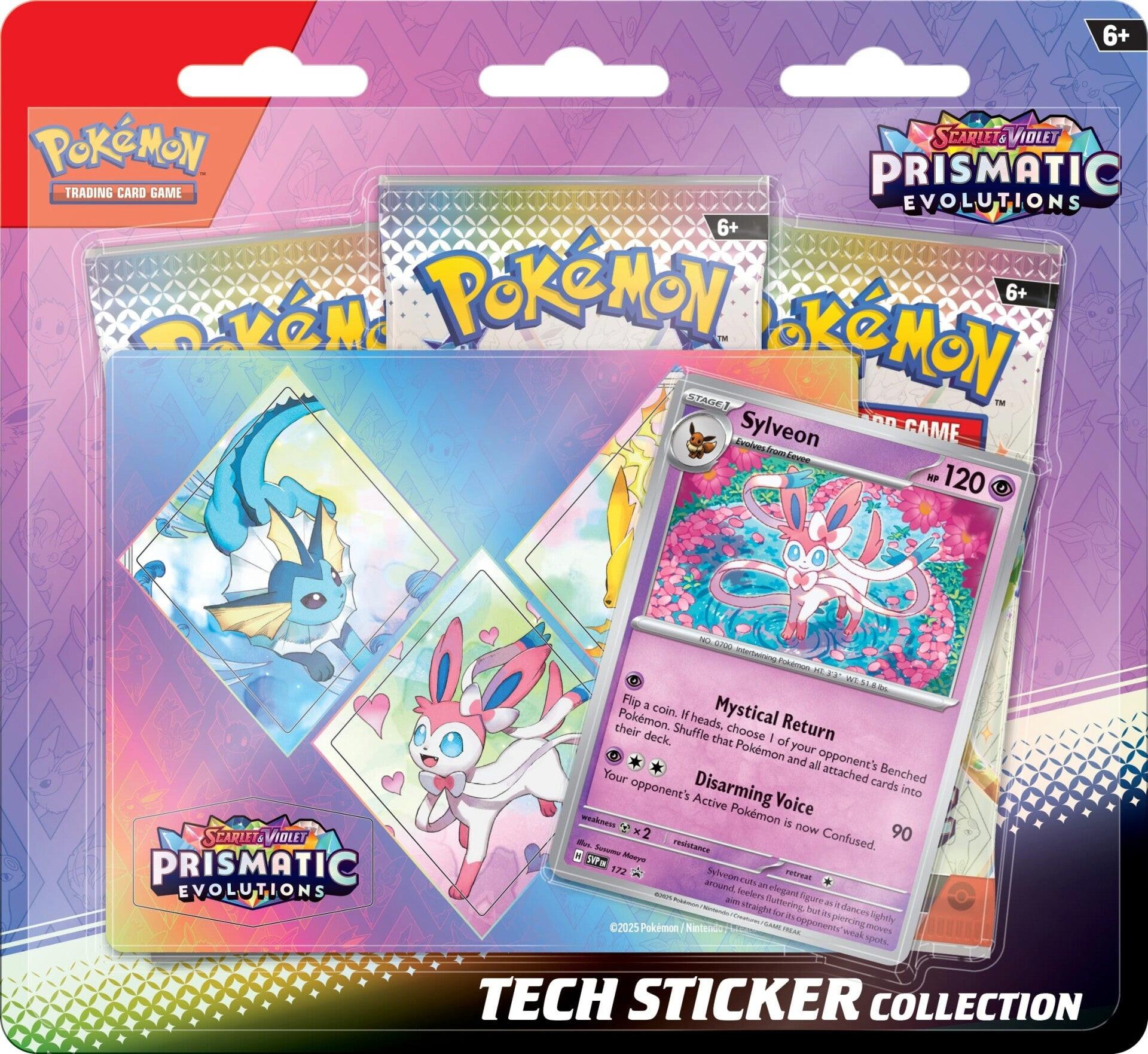 Pokémon  TCG: Scarlet & Violet - Prismatic Evolutions Sylveon Tech Sticker Collection Blister - EN 