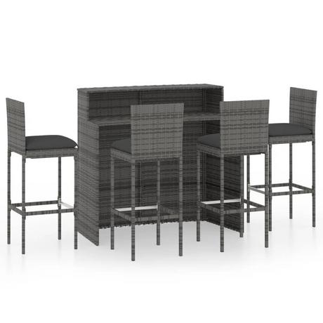 VidaXL Garten-bar set poly-rattan  