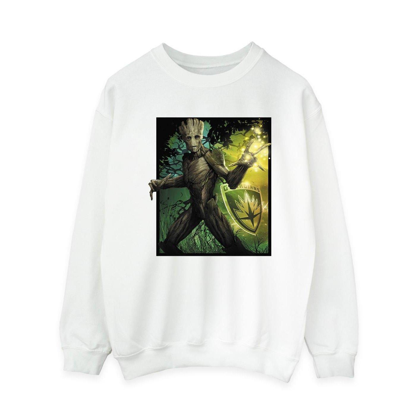 Image of Guardians Of The Galaxy Groot Forest Energy Sweatshirt Damen Weiss L