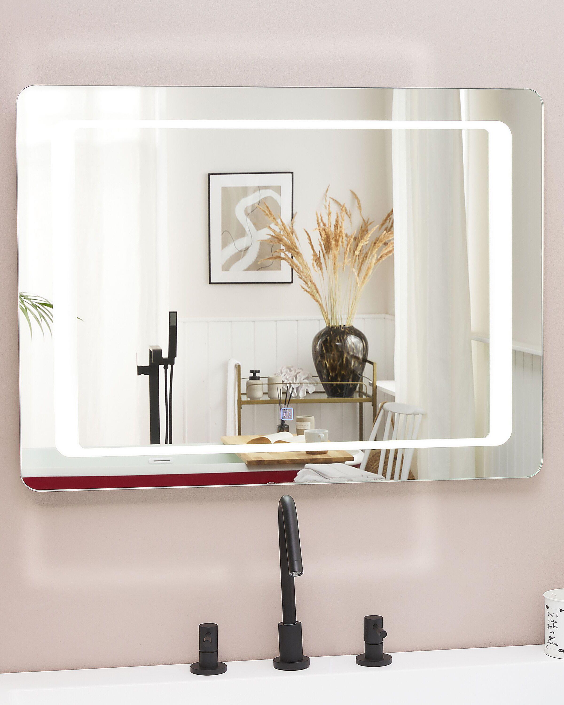 Beliani Miroir en Verre Moderne WASSY  