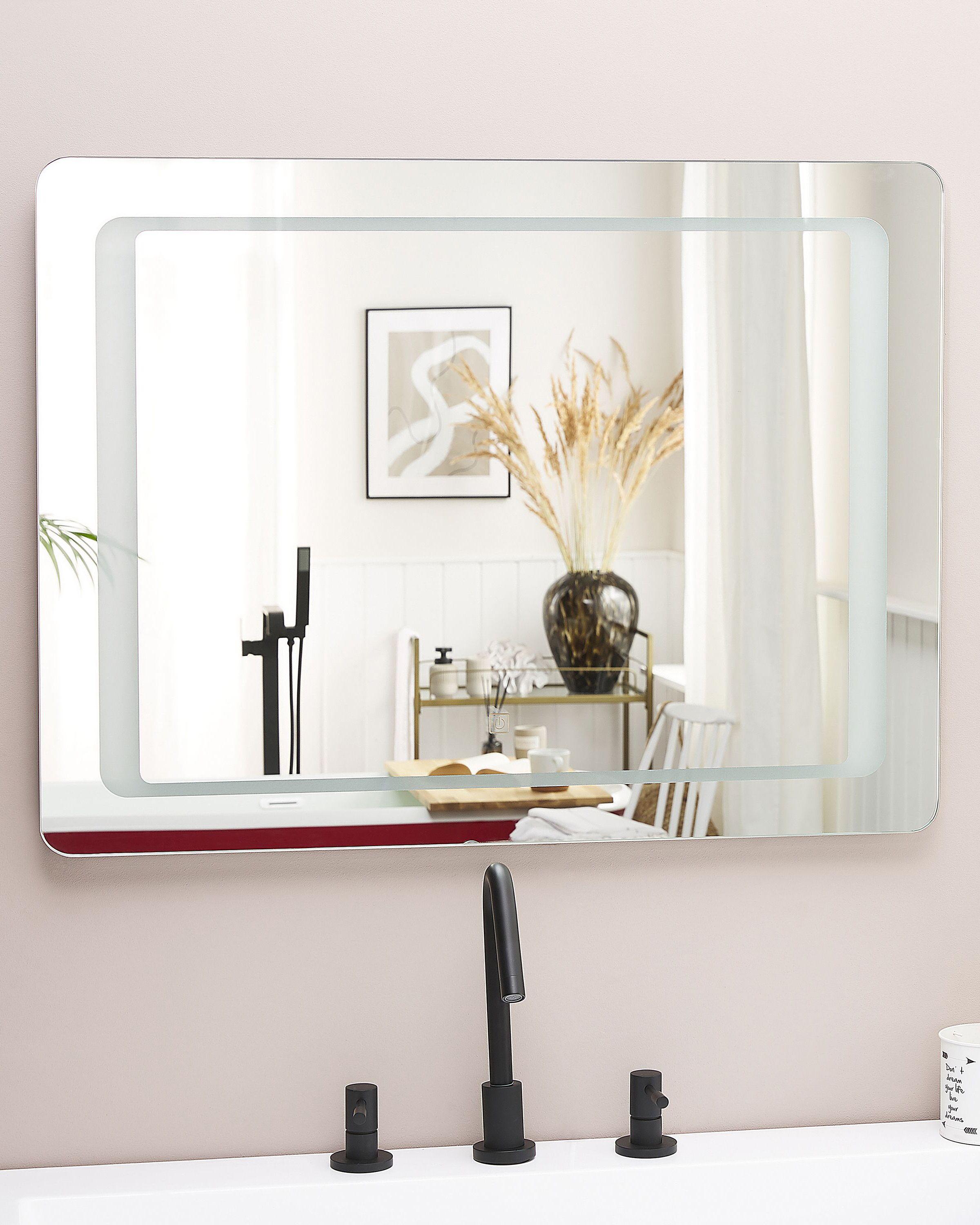 Beliani Miroir en Verre Moderne WASSY  